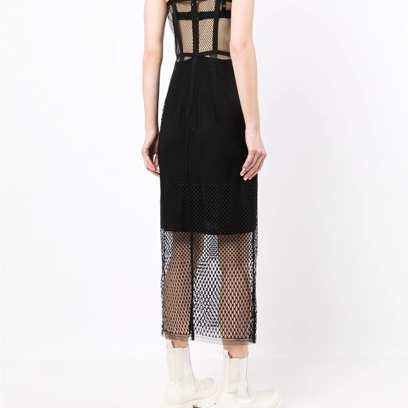 DION LEE WOMEN NET LACE LAYERED DRESS - Picture 4 of 4